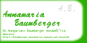 annamaria baumberger business card